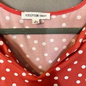 Polka dot blouse size large